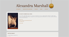 Desktop Screenshot of alexandramarshall.com